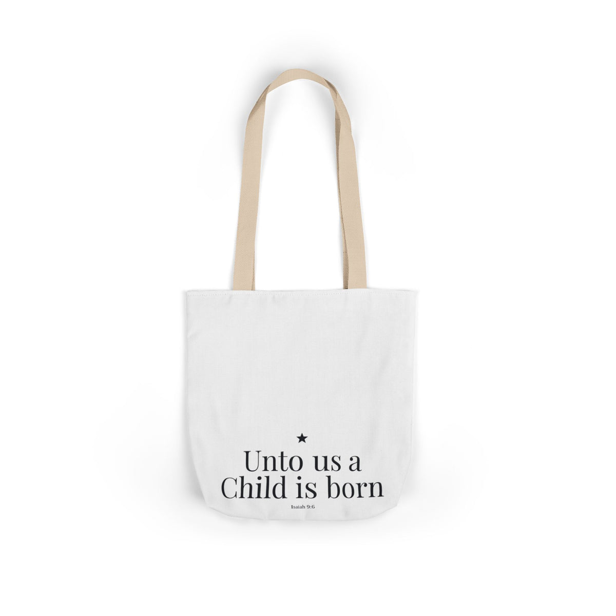 Unto Us a Child Is Born Canvas Tote
