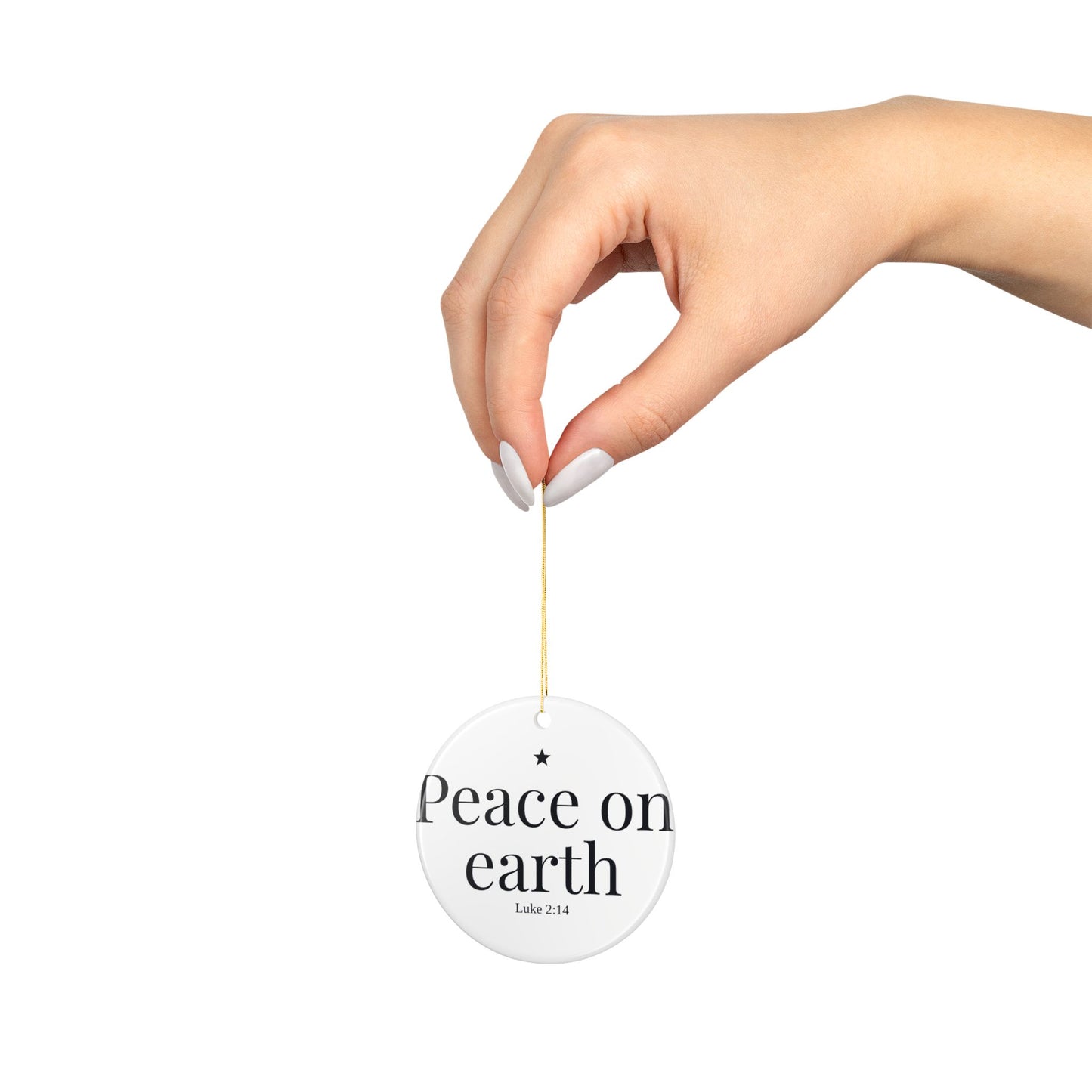 Peace on Earth Ceramic Ornament