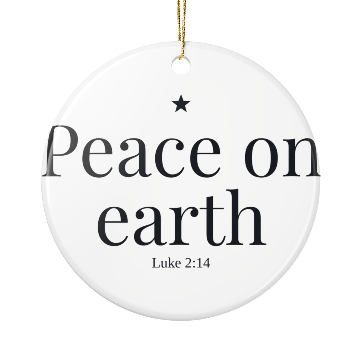 Peace on Earth Ceramic Ornament