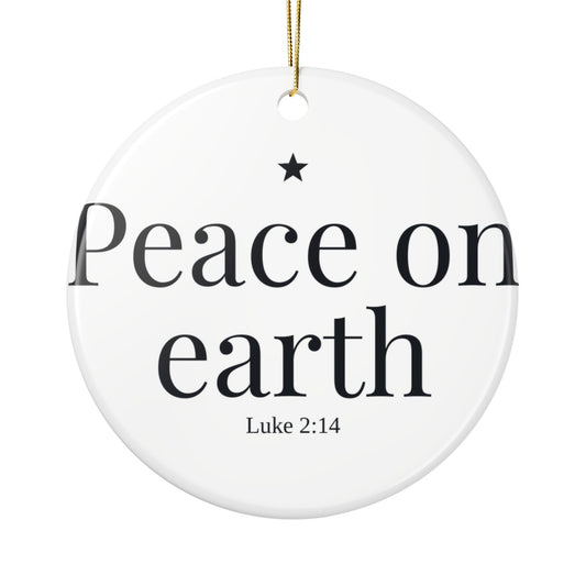 Peace on Earth Ceramic Ornament